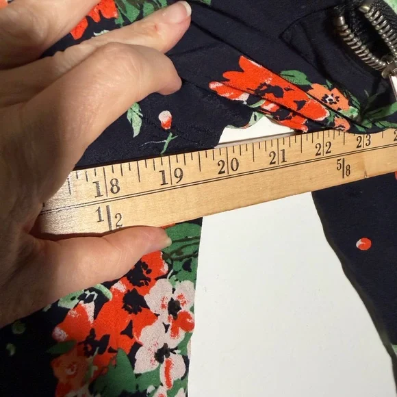 Zara Basic Navy Floral Bomber Jacket- medium - Picture 16 of 16